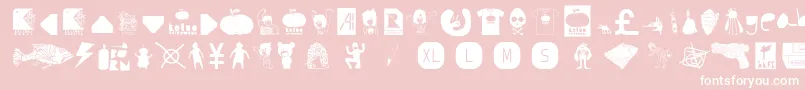 AiKelsoDIsDingbat Font – White Fonts on Pink Background