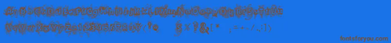 Vtksdejavu Font – Brown Fonts on Blue Background