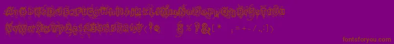 Vtksdejavu Font – Brown Fonts on Purple Background