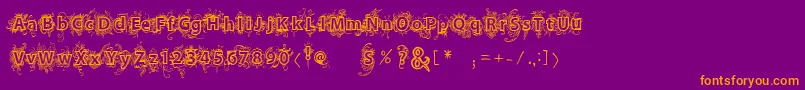 Vtksdejavu Font – Orange Fonts on Purple Background