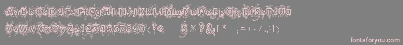Шрифт Vtksdejavu – розовые шрифты на сером фоне