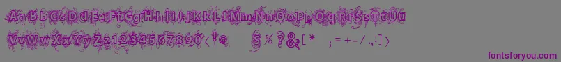 Vtksdejavu Font – Purple Fonts on Gray Background