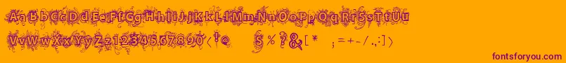 Vtksdejavu Font – Purple Fonts on Orange Background