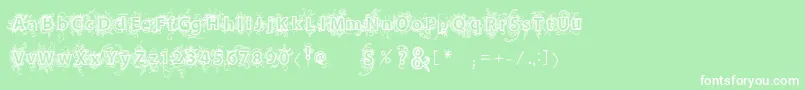 Vtksdejavu Font – White Fonts on Green Background