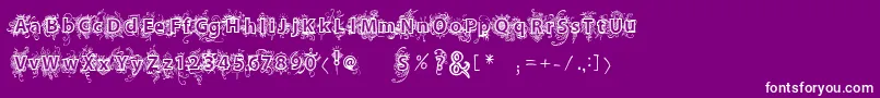 Vtksdejavu Font – White Fonts on Purple Background