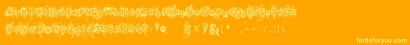 Vtksdejavu Font – Yellow Fonts on Orange Background