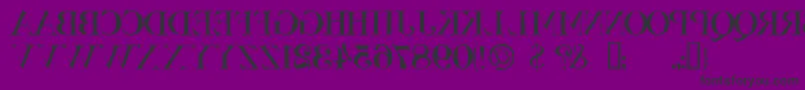 Bassackwards Font – Black Fonts on Purple Background