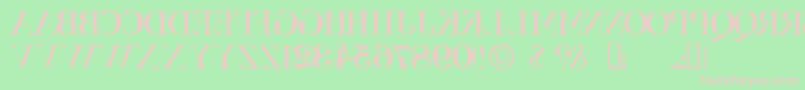 Bassackwards Font – Pink Fonts on Green Background