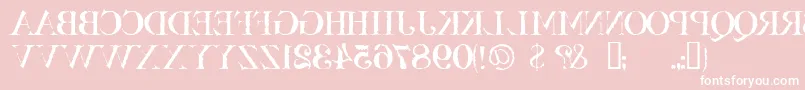 Bassackwards Font – White Fonts on Pink Background