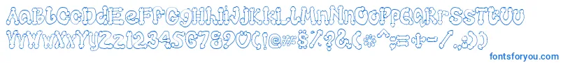 Cocksure Font – Blue Fonts on White Background