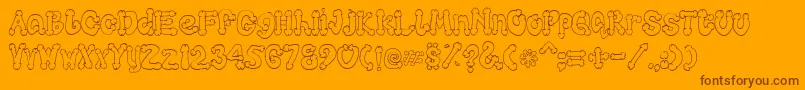 Cocksure Font – Brown Fonts on Orange Background