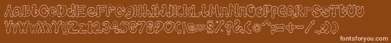 Cocksure Font – Pink Fonts on Brown Background