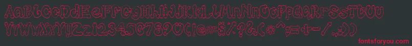 Cocksure Font – Red Fonts on Black Background