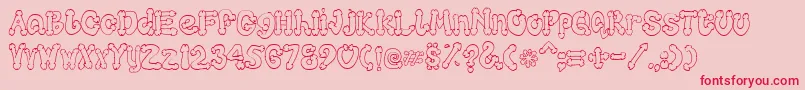 Cocksure Font – Red Fonts on Pink Background