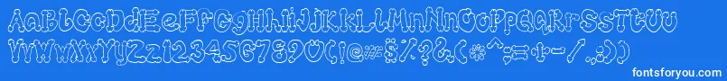 Cocksure Font – White Fonts on Blue Background