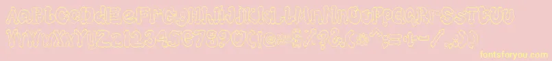 Cocksure Font – Yellow Fonts on Pink Background