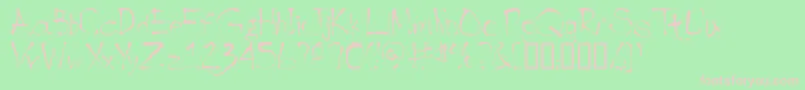 Inkblotscriptssk Font – Pink Fonts on Green Background