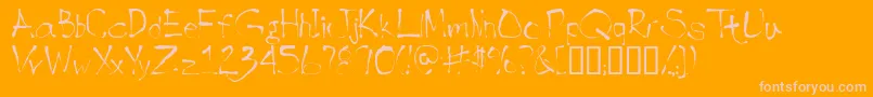 Inkblotscriptssk Font – Pink Fonts on Orange Background