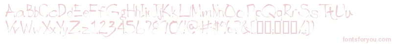 Saiba mais sobre a fonte Inkblotscriptssk Fonte Inkblotscriptssk – fontes rosa em um fundo branco