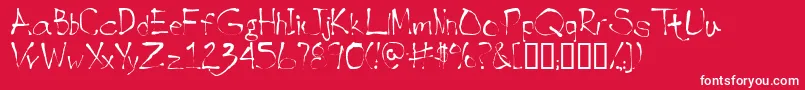 Inkblotscriptssk Font – White Fonts on Red Background