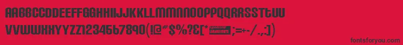 フォントCarbonblock – 赤い背景に黒い文字