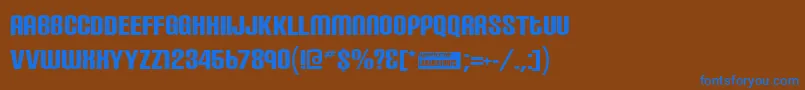 Шрифт Carbonblock – синие шрифты на коричневом фоне