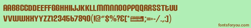 Carbonblock Font – Brown Fonts on Green Background