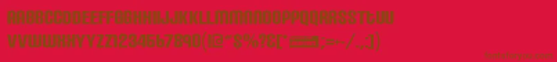 フォントCarbonblock – 赤い背景に茶色の文字