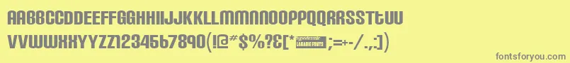 Carbonblock Font – Gray Fonts on Yellow Background