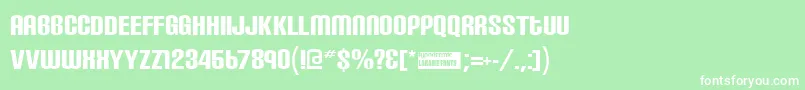Carbonblock Font – White Fonts on Green Background