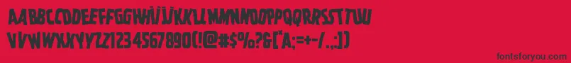 Ghoulishintentstag Font – Black Fonts on Red Background