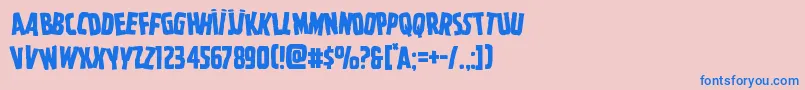 Ghoulishintentstag Font – Blue Fonts on Pink Background