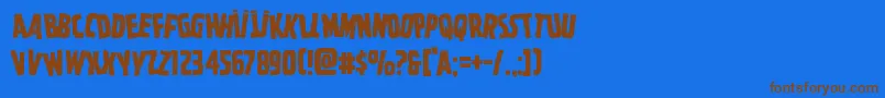 Ghoulishintentstag Font – Brown Fonts on Blue Background