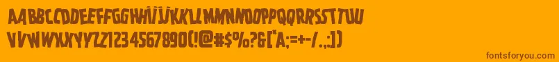 Ghoulishintentstag Font – Brown Fonts on Orange Background