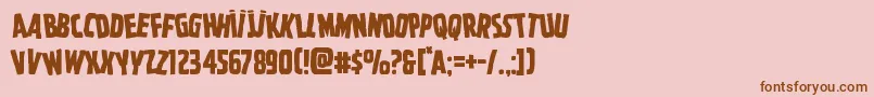 Ghoulishintentstag Font – Brown Fonts on Pink Background
