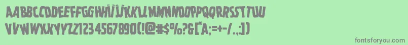Ghoulishintentstag Font – Gray Fonts on Green Background