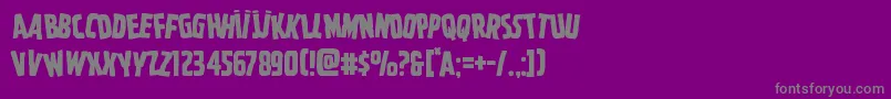 フォントGhoulishintentstag – 紫の背景に灰色の文字