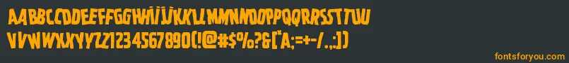 Ghoulishintentstag Font – Orange Fonts on Black Background