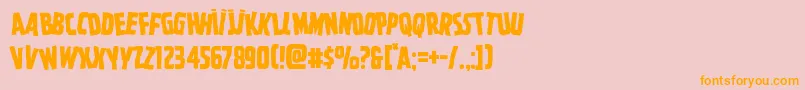 Ghoulishintentstag Font – Orange Fonts on Pink Background