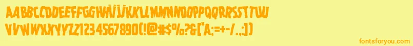 Ghoulishintentstag Font – Orange Fonts on Yellow Background