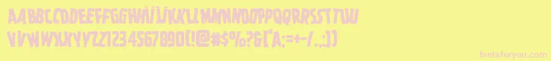 Ghoulishintentstag Font – Pink Fonts on Yellow Background