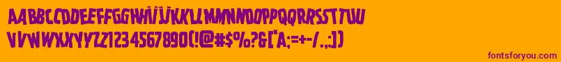 Ghoulishintentstag Font – Purple Fonts on Orange Background