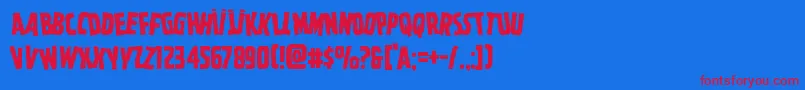 Ghoulishintentstag-fontti – punaiset fontit sinisellä taustalla
