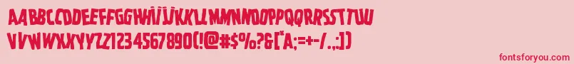 Ghoulishintentstag Font – Red Fonts on Pink Background