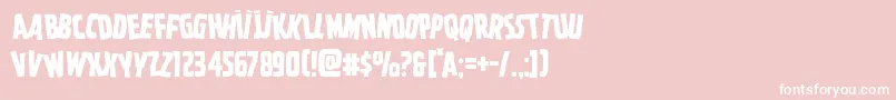 Ghoulishintentstag Font – White Fonts on Pink Background