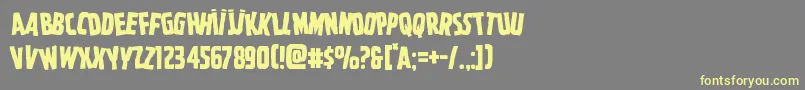 Ghoulishintentstag-fontti – keltaiset fontit harmaalla taustalla