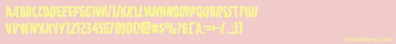 Ghoulishintentstag Font – Yellow Fonts on Pink Background