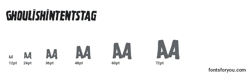 Ghoulishintentstag Font Sizes