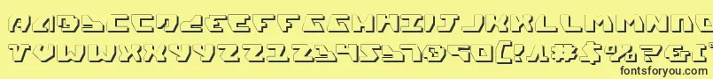 Gyrv23D Font – Black Fonts on Yellow Background