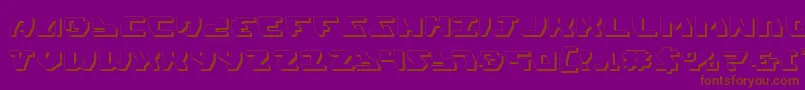 Więcej informacji o czcionce Gyrv23D Czcionka Gyrv23D – brązowe czcionki na fioletowym tle